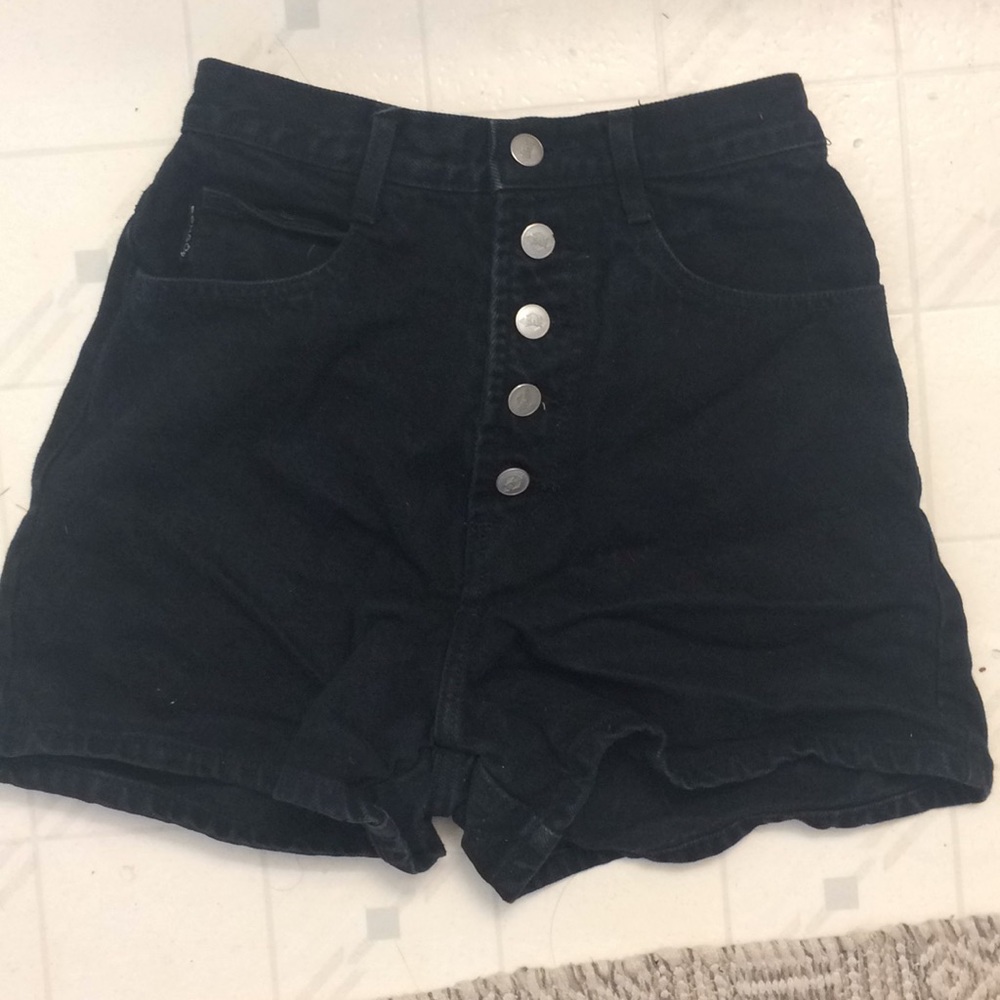 black super high rise shorts